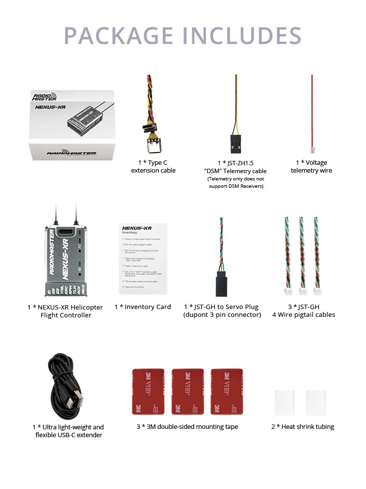 Radiomaster Nexus-XR Helicopter Flight Controller With Internal Receiver