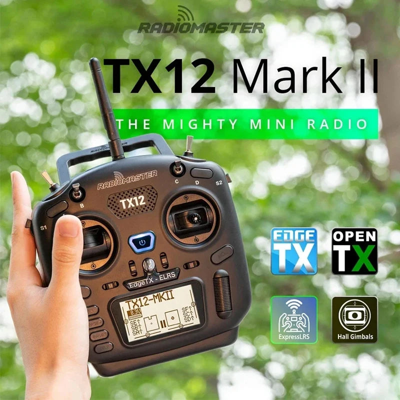 RadioMaster TX12 MKII MK2  Radio ELRS M2 EdgeTX OpenTX 16CH SKYZONE Cobra X V4 FPV Goggles 5.8Ghz 48CH FPV Receiver