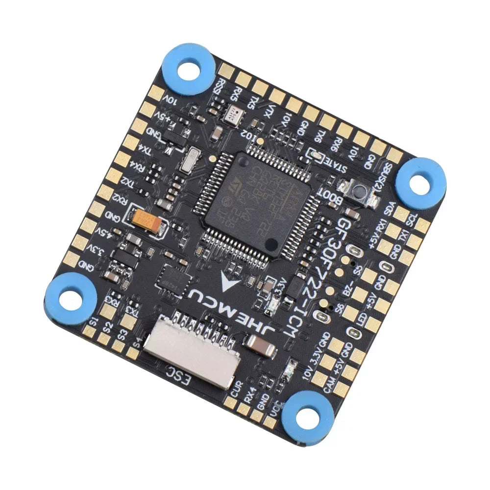 JHEMCU  F722 GF30F722-ICM Baro OSD 10V 5V  Dual BEC Flight Controller 30X30mm 3-8S