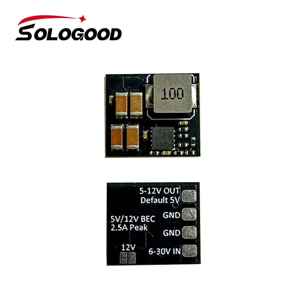 SoloGood MICRO BEC 6-30V TO 5V/9V-ADJ Step-Down Regulator for FPV RC Racing Drone