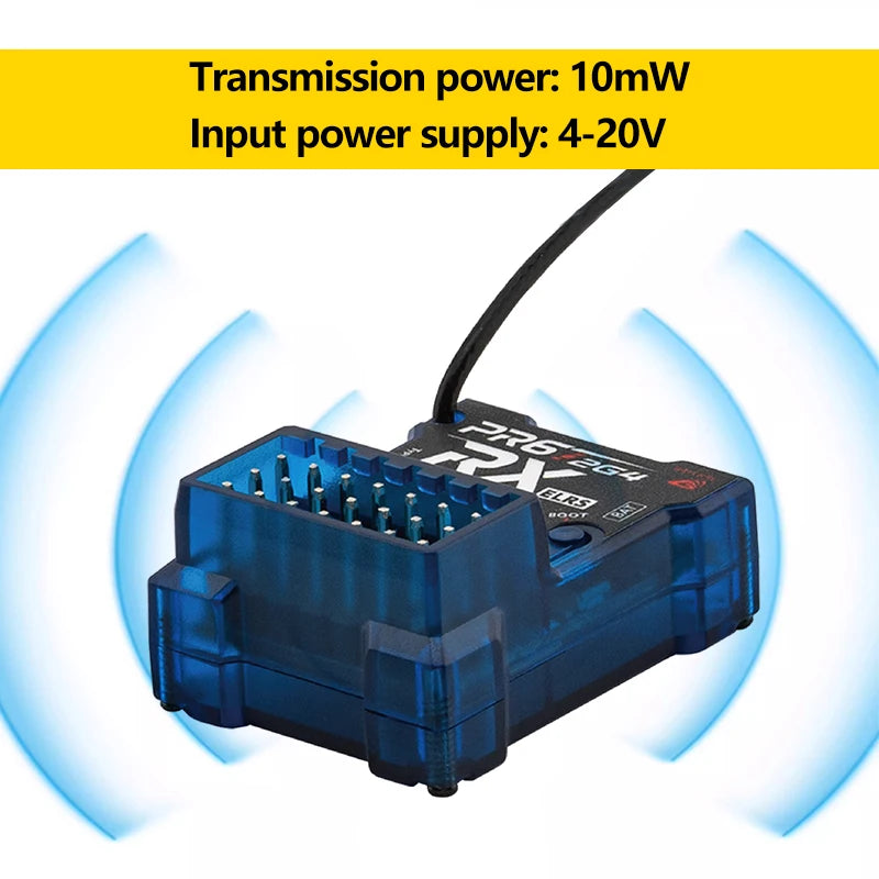 BAYCKRC PR6 2.4G ELRS Receiver 6CH ExpressLRS RX 10mW Angle/Straight Needle