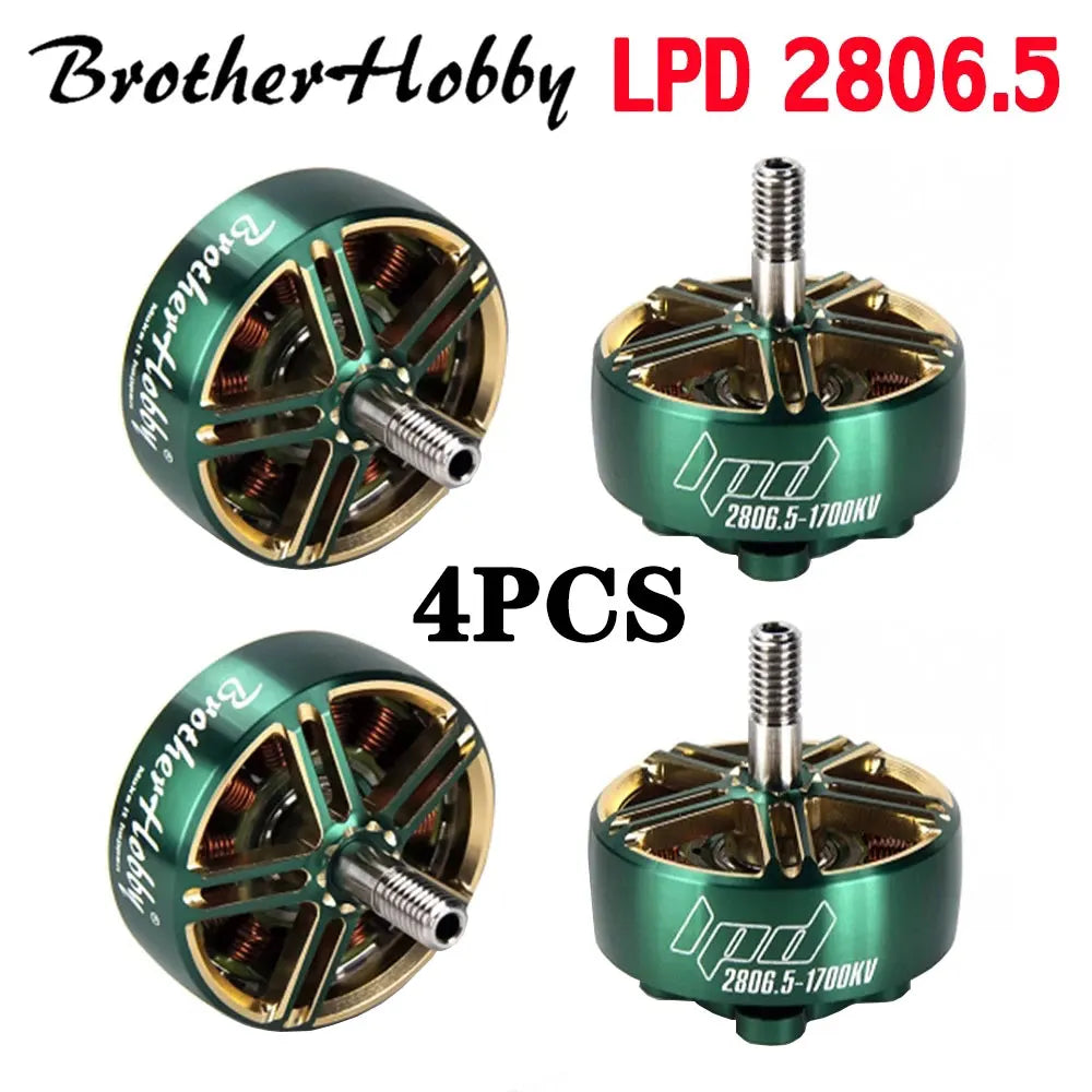 Brotherhobby LPD 2806.5 1300KV/1700KV Brushless Motor 4-6S Titanium Alloy Hollow shaft 6-7inch Propeller for RC FPV Racing Drone