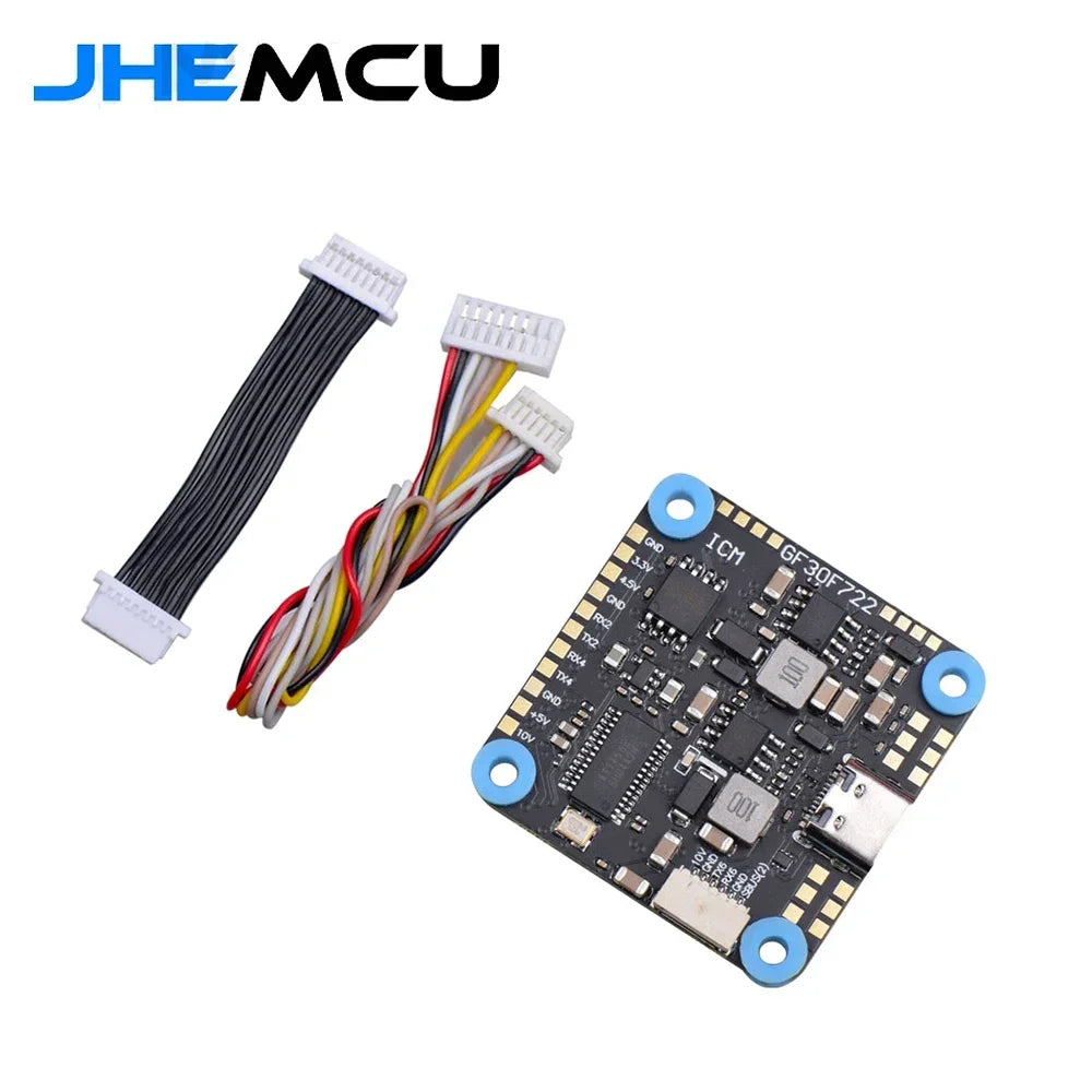 JHEMCU  F722 GF30F722-ICM Baro OSD 10V 5V  Dual BEC Flight Controller 30X30mm 3-8S