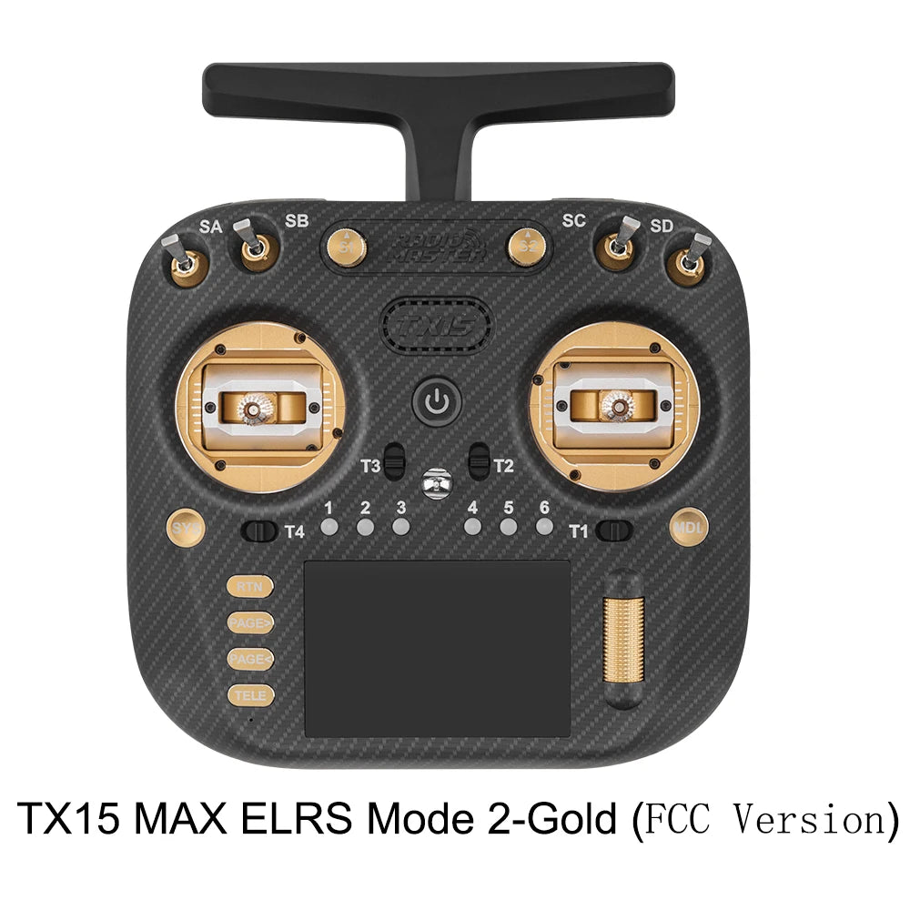 Radiomaster TX15 Max 3.5inch IPS Touchscreen Radio Controller ExpressLRS With AG02 CNC Hall Gimbal Built-in Gyro Microphone