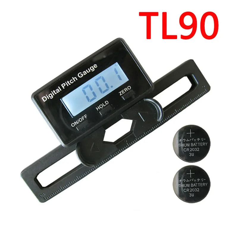 TL90 Digital Pitch Gauge LCD Backlight Display Blades Angle Measurement Tool Pitch Gauge Dropship