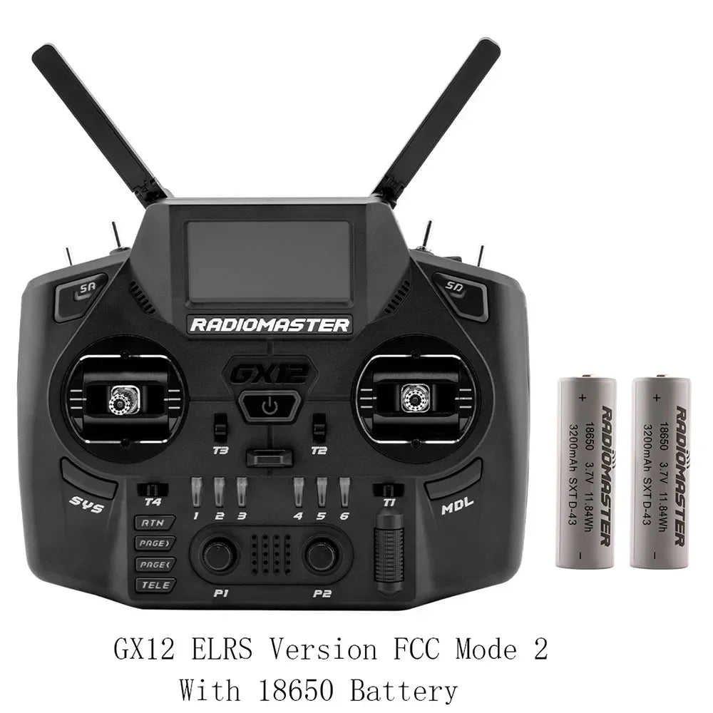 Radiomaster GX12 1000HZ 3D Digital CNC Hall Gimbal Dual Band Antenna Gemini XROSSBAND EXpressLRS Radio Controller