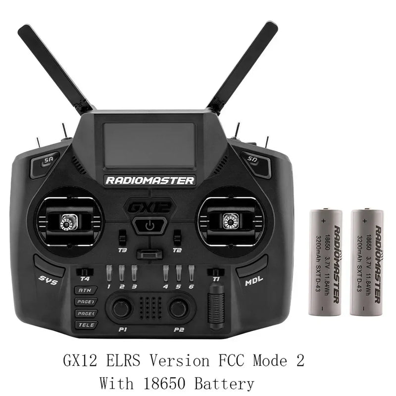 Radiomaster GX12 1000HZ 3D Digital CNC Hall Gimbal Dual Band Antenna Gemini XROSSBAND EXpressLRS Radio Controller