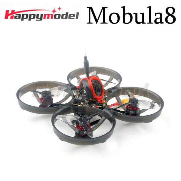 HappyModel Mobula8 1-2S 85mm Micro FPV Whoop Drone X12 AIO FC 400mW OPENVTX Caddx Ant 1200TVL EX1103 KV110000