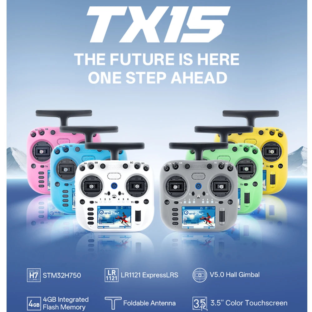 Radiomaster TX15 16ch 3.5inch IPS Touchscreen V5.0 Hall Gimbals Radio Controller ExpressLRS Built-in Gyro Microphone