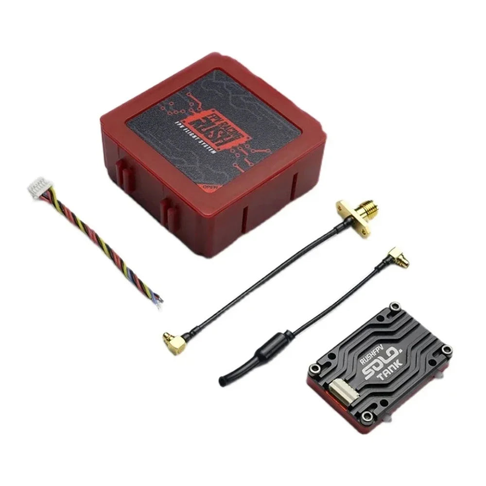 RUSHFPV RUSH TANK SOLO VTX 1.6W 5.8G 48CH PitMode Pitmode 25mW 400mW 800mW Adjustable 2-6S Microphone for FPV Long Range Drone