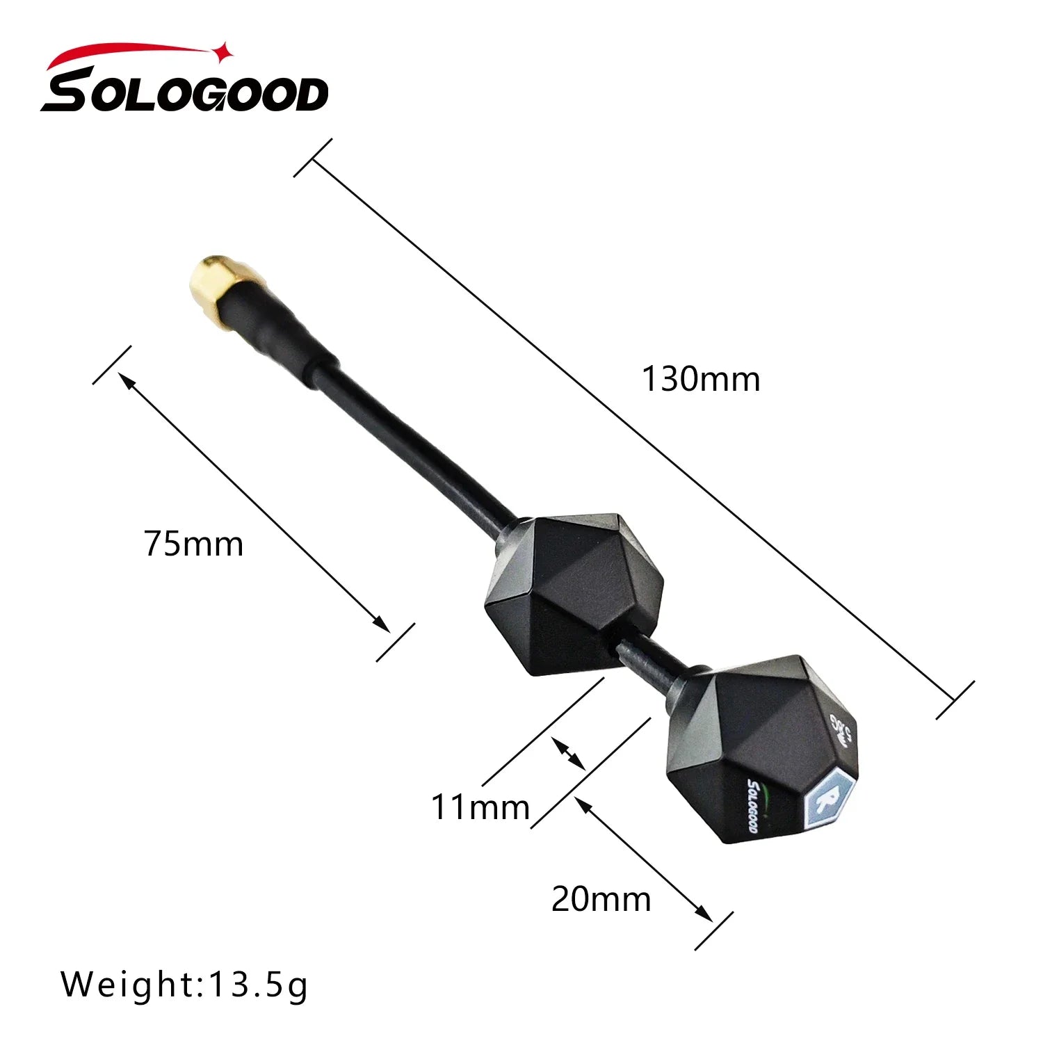SoloGood Dual 5.8G Diamond Antennas Super High Gain 6DBi 5.2GHz-6.0GHz Anti-Jamming