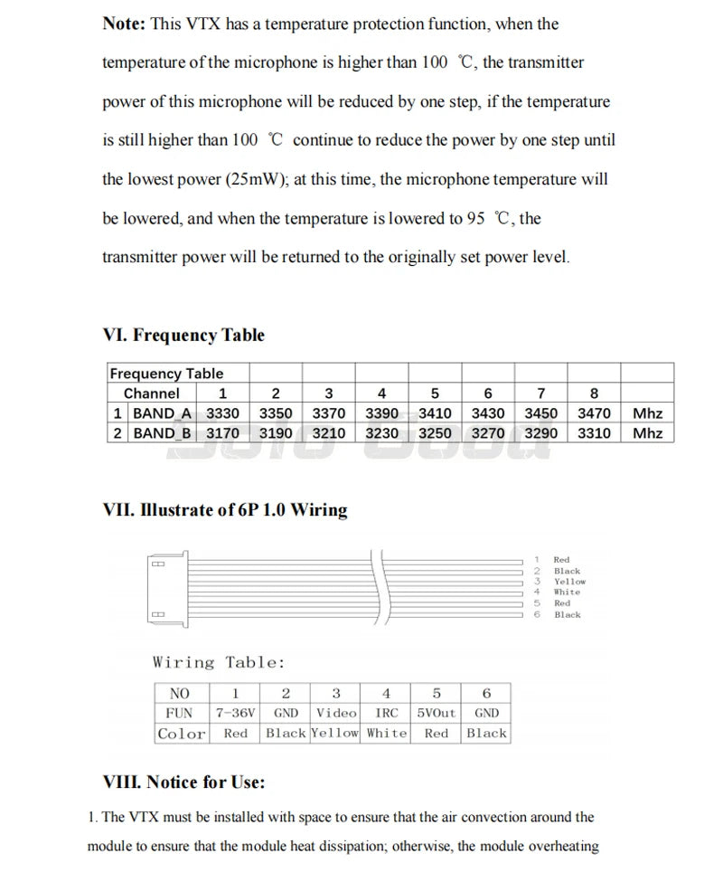 SoloGood 3.3GHz 5W Transmitter VTX 25mW/5000mW Two Level adjustable 16CH 3.3G 3170MHz-3470MHz