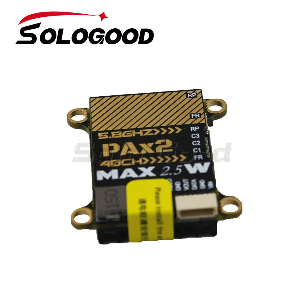 SoloGood 5.8G MAX 2.5W 40CH VTX   0-25-400-800-1500-2500mW NTSC/PAL  For RC FPV Freestyle Long Range Racing Drone