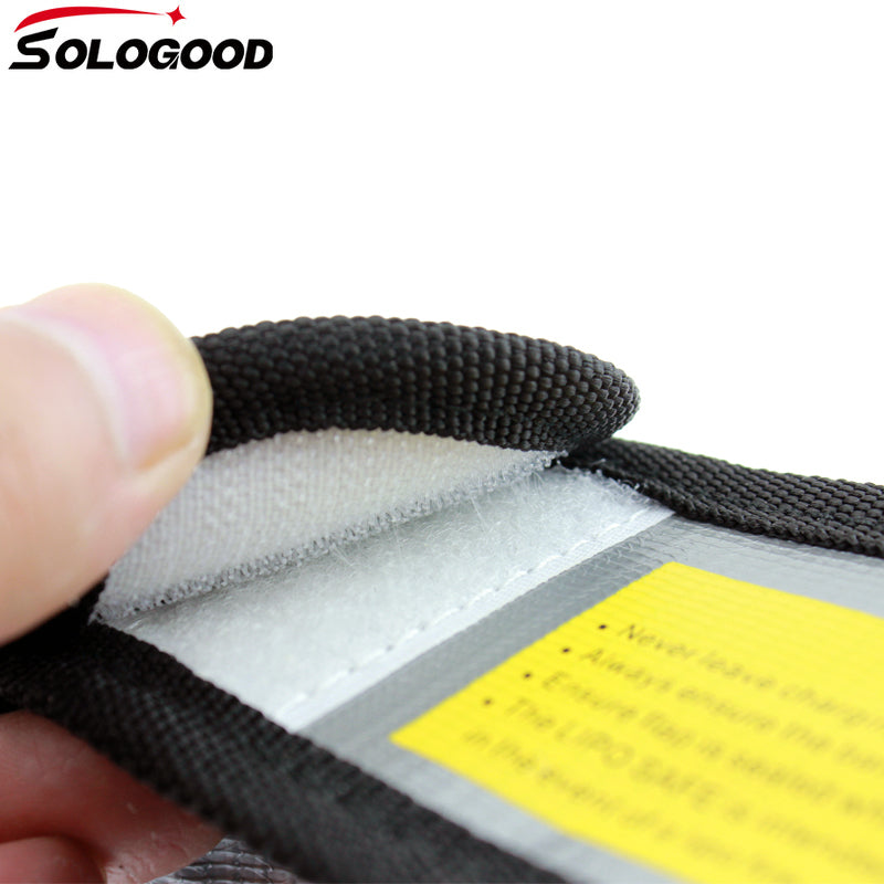 SoloGood LiPo Li-Po Battery Fireproof Safety Guard Safe Bag 125*64*50MM 185*75*60MM Helicopters Levert Dropship For RC Drone