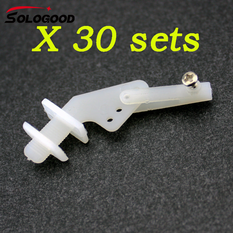 SoloGood RC Spare Parts 30pcs Rudder Servo Rob Angle Set For RC Airplane With 1mm Chuck Screw