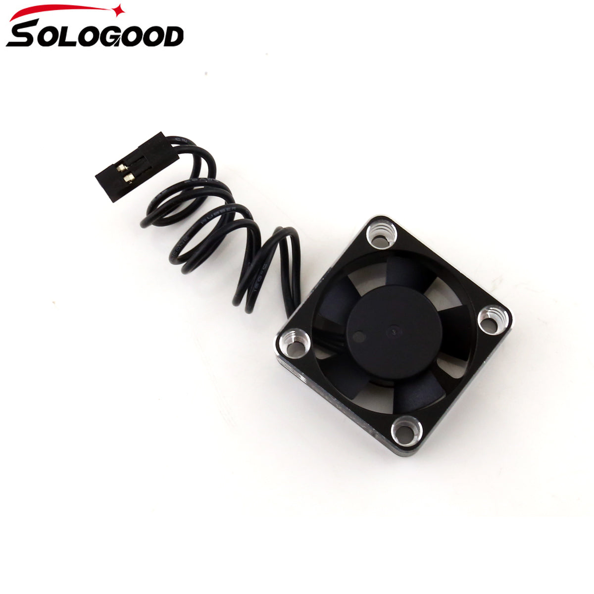 SoLoGood RC Car Motor Cooling Fan Heatsink 28000RPM Brushless ESC Cooling Fan for RC Car 1/8 1/10 540 550 Motor(Black Sliver)