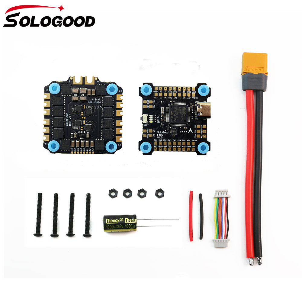 SoloGood F405 55A Stack ICM42688P F405 Flight Controller BLHELI_S 55A 4in1 ESC 30.5X30.5mm 2-6S