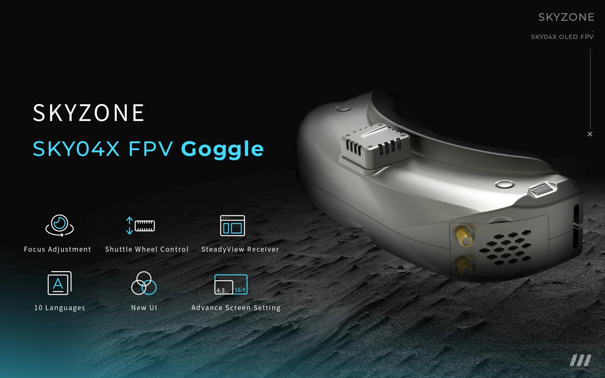 Skyzone SKY04X 04X V2 Oled 5.8GHz 48CH FPV Goggles Support OSD With Head Tracker Fan DVR Camera For Racing FPV Drone