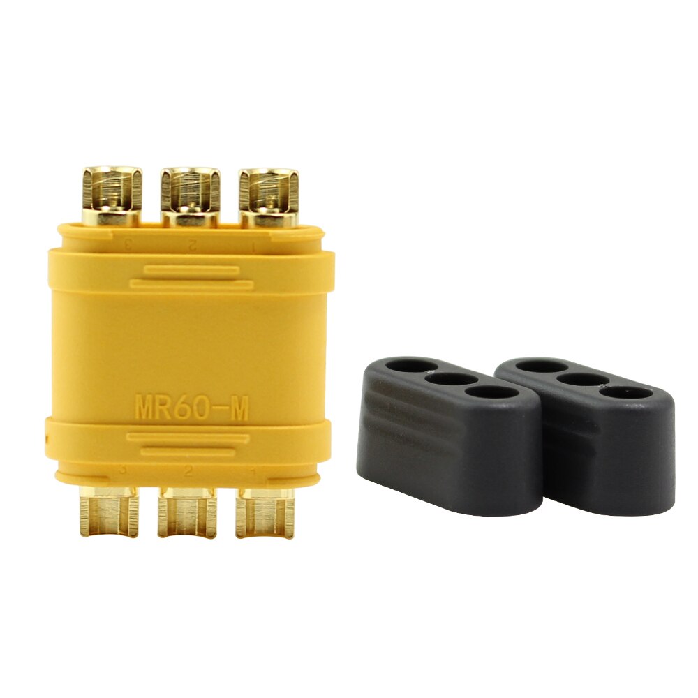 10 Pair Amass MR60 Plug w/Protector Cover 3.5mm 3 Core Connector T Plug Interface Connector Sheathed for RC Model