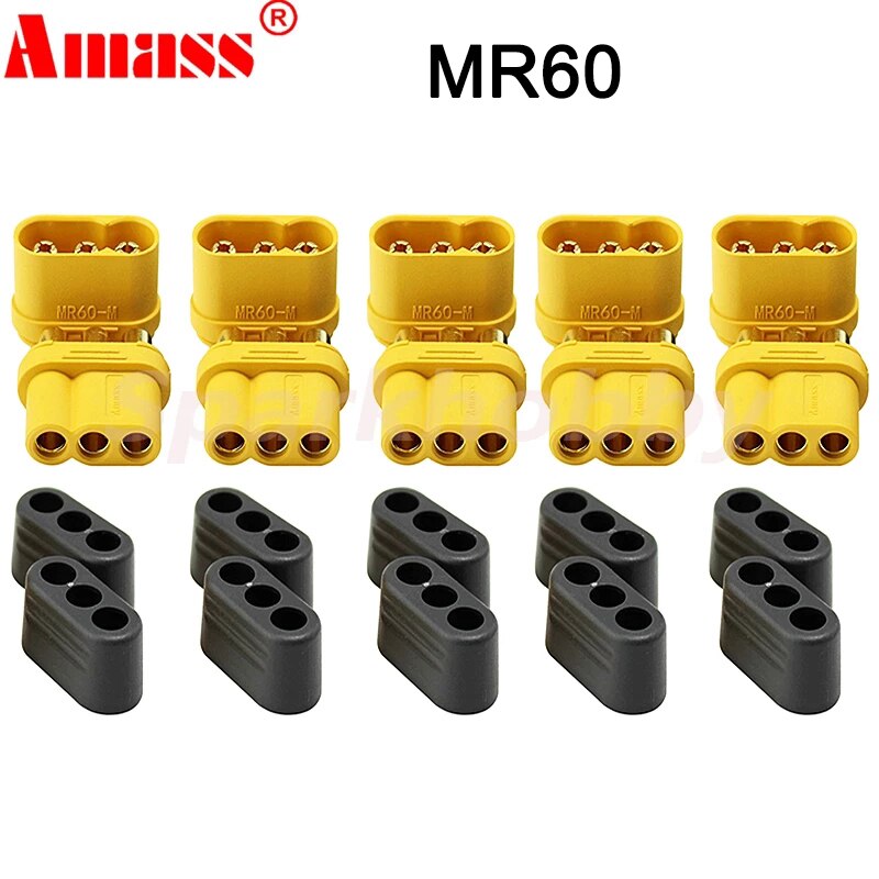 5 Pair Amass XT60 XT60H XT90S XT90 XT30 MR30 MR60 MT30 MT60 XT60I XT60PW XT30PW T-type T Plug XT150 AS150 EC5 Plug Connector