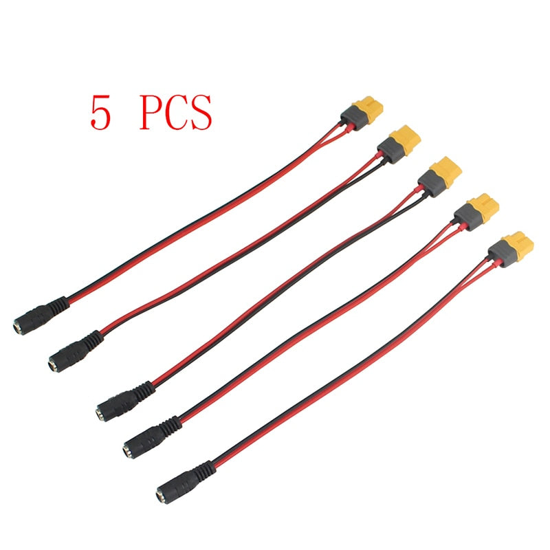 Amass XT60 Plug Female To DC5.5*2.5mm Power Supply Adapter Line  Adapter Cable Suitable