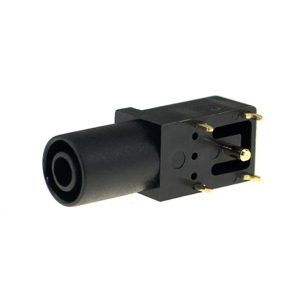 Amass Banana Socket Pure Copper Gold Plated 24.245 4mm 90 Degree PCB Panel Safety PA Molded Case High Current 24A 1000V