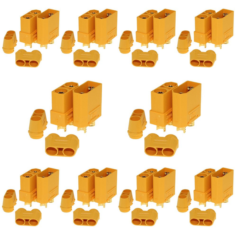 Wholesale 100pcs Amass XT90 Bullet Connectors Male Female Power Plugs Power RC LV Lipo Battery Motor