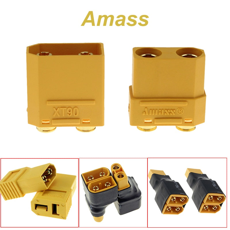 Amass XT90PB XT60 Series Adapter Converter Connector Male to Female XT60/XT90 Parallel FPV Drone Battery Connector