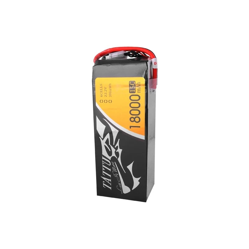 TATTU 18000mAh 22.2V 6S LiPO Battery Burst 15C with XT90S AS150 for Big Load Multirotor FPV Drone Hexacopter Octocopter