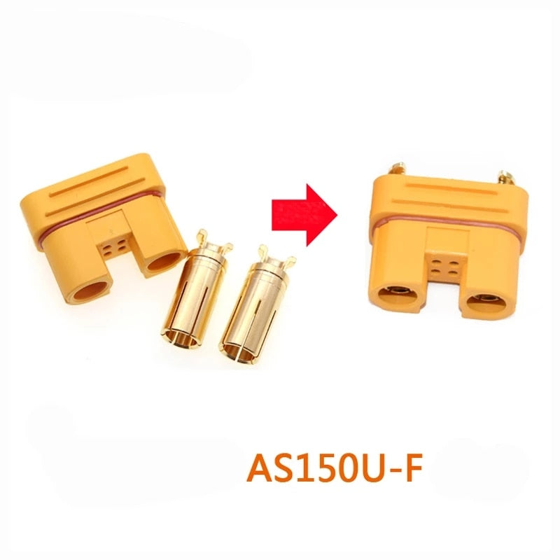 Amass AS150U Plug Connector 2.0mm Banana Head 18AWG Anti-ignition with Signal Pin Lithium Battery Waterproof Socket Parts