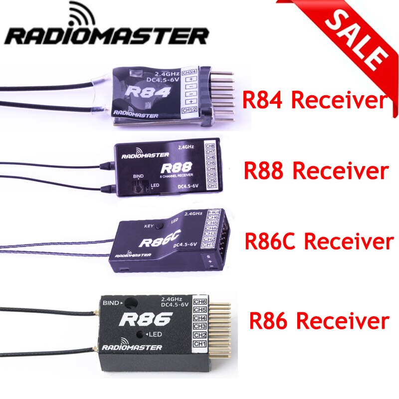 Radiomaster R88 R86C R86 R84 4CH 6CH 8CH Receiver Receptor SBUS RSSI Compatible FRSKY D8 D16 TX16S SE RC FPV Drones