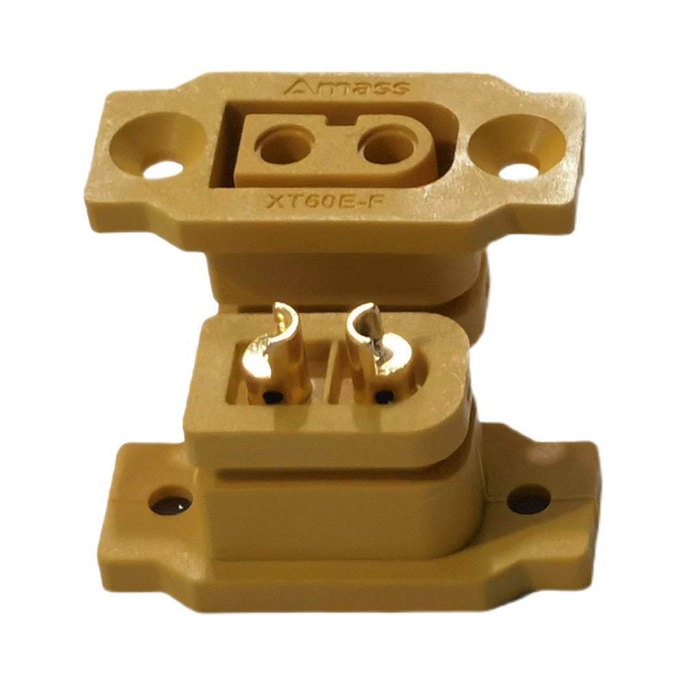 10pcs Amass XT60E-F Female Plug Large Current Gold/Brass Ni Plated Connector Power Battery Connecting Adapter for DIY RC Model