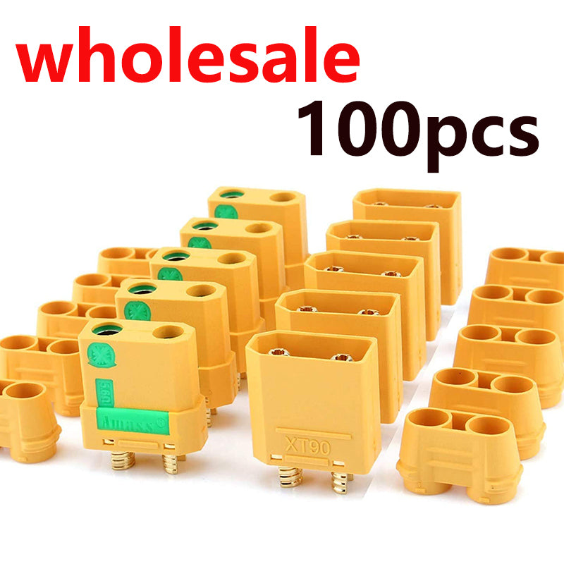 Wholesale 100pcs Amass  XT90S XT90-S XT90 Connector Anti-Spark Male Female Connector for Battery, ESC and Charger Lead