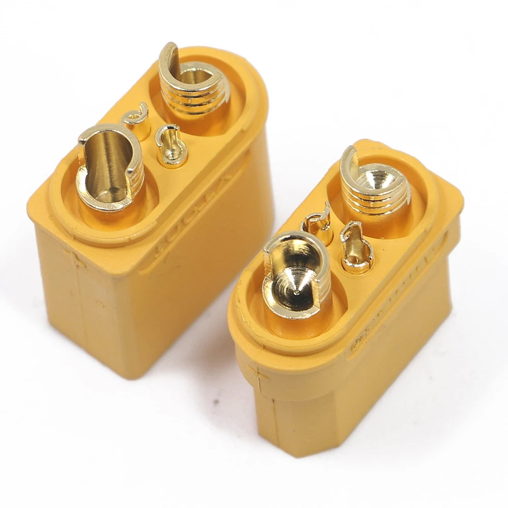 Wholesale 100pcs Amass XT90I Plug Connectors 4.5mm Gold Bullet Plated Connector Plug Male Female For RC Model Battery